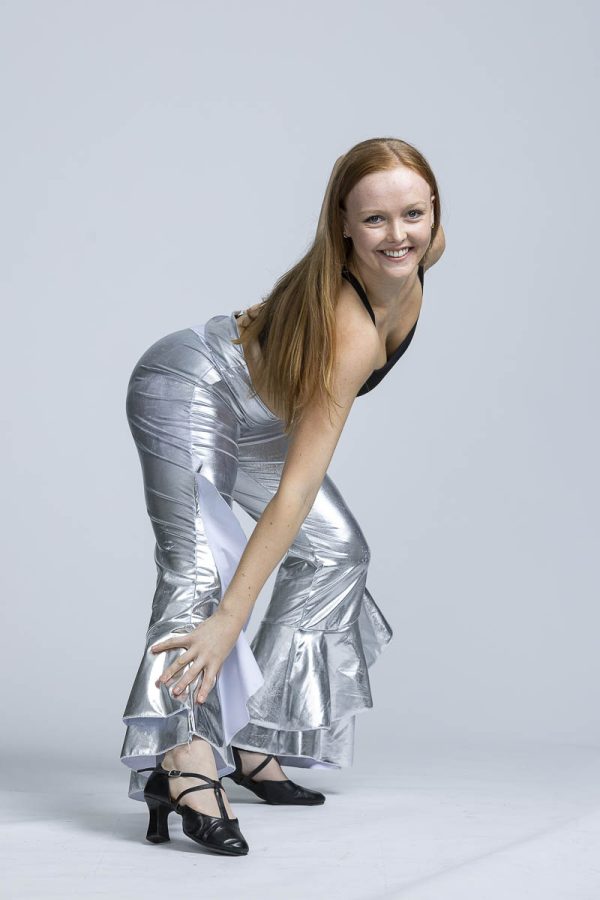 Long shiny silver pants - Image 2