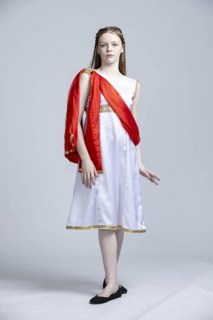 greek goddess with red sash