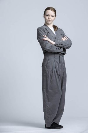 grey power suit